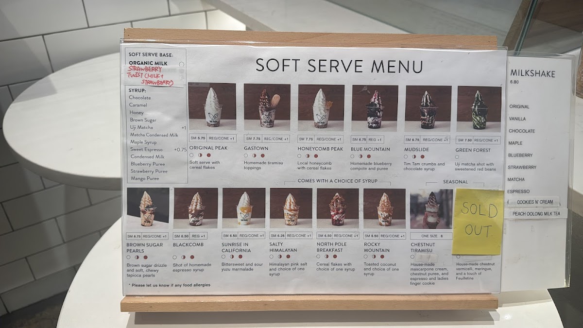 Soft Peaks Ice Cream Menu - Image 6